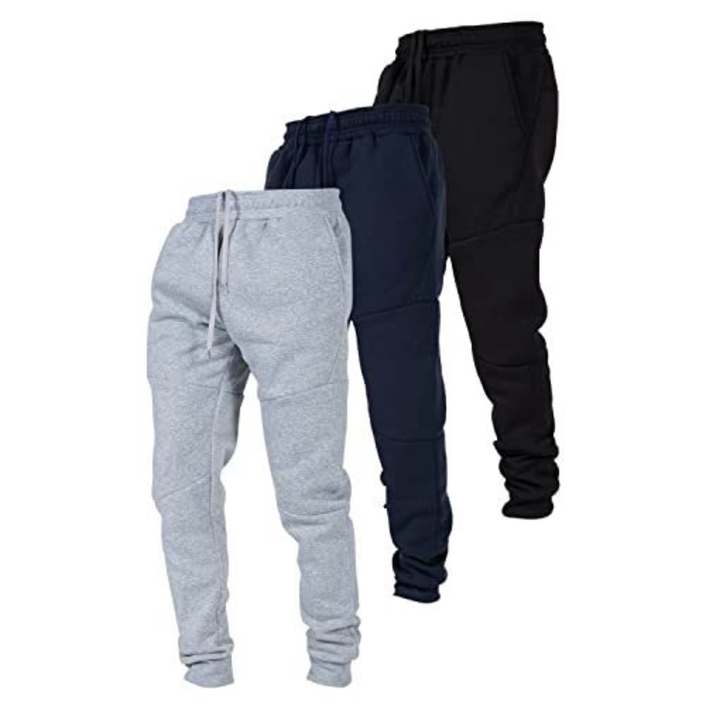 NEW Ultra Performance 3 Pack Fleece Active Tech Joggers for Men, Mens Sweatpants